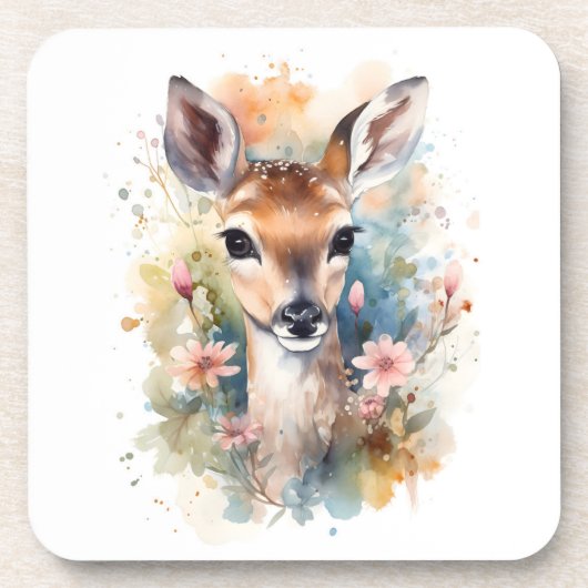 Dessous-de-verre Cute Forest Baby Chers pintes Nursery Art (Devant)
