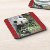 Dessous-de-verre Cute Giant Panda Meilleur Enseignant, Nom, Ensembl (Côté gauche)