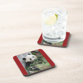 Dessous-de-verre Cute Giant Panda Meilleur Enseignant, Nom, Ensembl (Côté Droit)