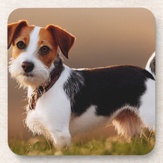 Dessous-de-verre Cute Jack Russel Terrier Chien Photo (Devant)