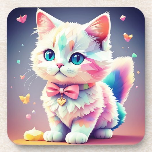Dessous-de-verre Cute Kitten-84301 coloré (Devant)