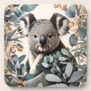 Dessous-de-verre Cute Koala Eucalyptus Feuilles