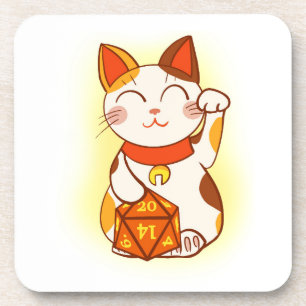 Dessous-de-verre Cute Maneki Neko Fortune Kitty Gamer