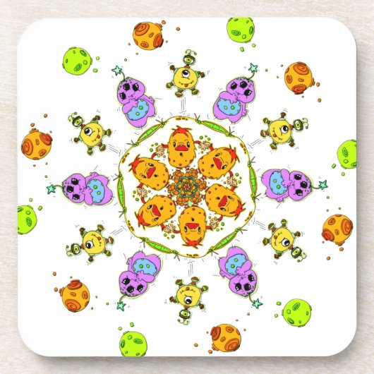 Dessous-de-verre cute monsters (Devant)