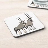 Dessous-de-verre Cute Pair of Cartoon Oryxes Coasters Set (Côté gauche)