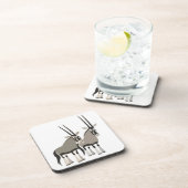 Dessous-de-verre Cute Pair of Cartoon Oryxes Coasters Set (Côté Droit)