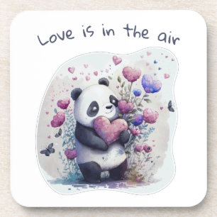 Dessous-de-verre Cute Panda Love Heart Valentine boisson coaster