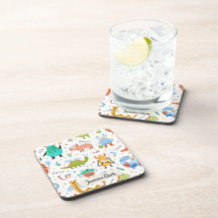 Dessous-de-verre Cute Personnalisé Dinosaure Alien Enfants