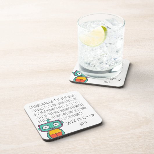 Dessous-de-verre Cute Robot Coaster (Côté Droit)