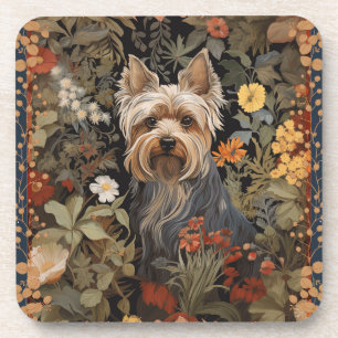 Dessous-de-verre Cute Silky ou Yorkshire Terrier Vintage Floral