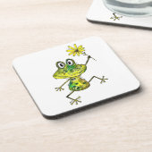 Dessous-de-verre Cute Whimsical Happy Frog (Côté gauche)