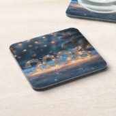 Dessous-de-verre cute winter fox new year 2026 coasters (Côté gauche)