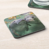 Dessous-de-verre Cutest Baby Animals | Two Manatees (Côté gauche)