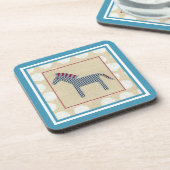 Dessous-de-verre Cutout Zebra sur Arrière - plan crème (Côté gauche)