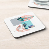 Dessous-de-verre Cyan Red Leaf (Côté gauche)