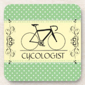 Dessous-de-verre Cycologiste Beverage Coaster (Devant)