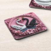 Dessous-de-verre Cygnes de mariage (Côté gauche)