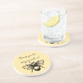 Dessous de verre d'abeilles personnalisés Dessous  (Côté)