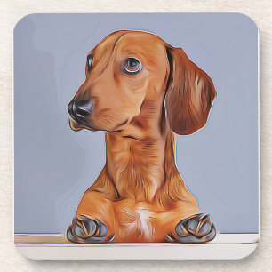 Dessous-de-verre Dachshund Regarder Doxie Dog Anniversaire Poster