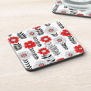 Dessous-de-verre Daisy dooda en rouge et noir