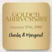 Dessous-de-verre Damas du 50e anniversaire d'or (Devant)