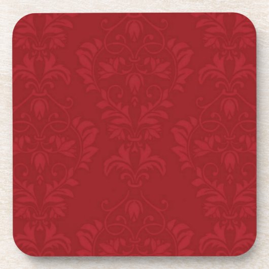 Dessous-de-verre Damas rouge (Devant)