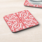 Dessous-de-verre Damas sur rose (Côté gauche)