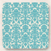 Dessous-de-verre Damas turquoise (Devant)