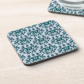 Dessous-de-verre Damask turquoise "Kangaroo Paws" ensemble de 6 des (Côté gauche)