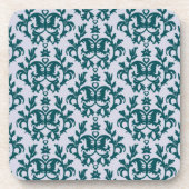 Dessous-de-verre Damask turquoise "Kangaroo Paws" ensemble de 6 des (Devant)