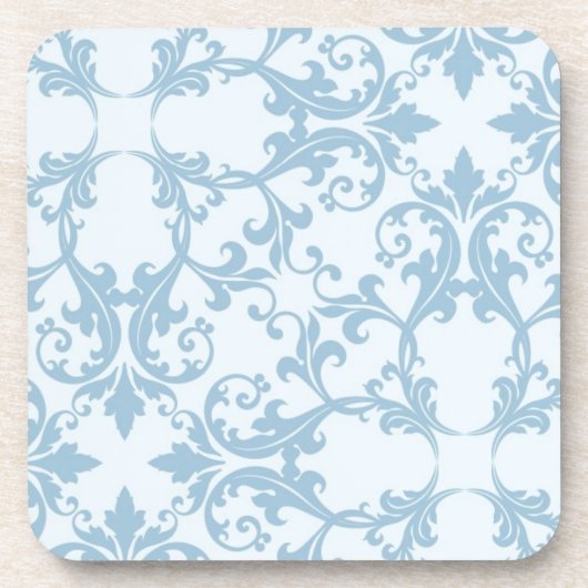 Dessous-de-verre Damassé bleu-clair (Devant)