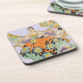 Dessous-de-verre Dame Art Déco Festive (Côté gauche)