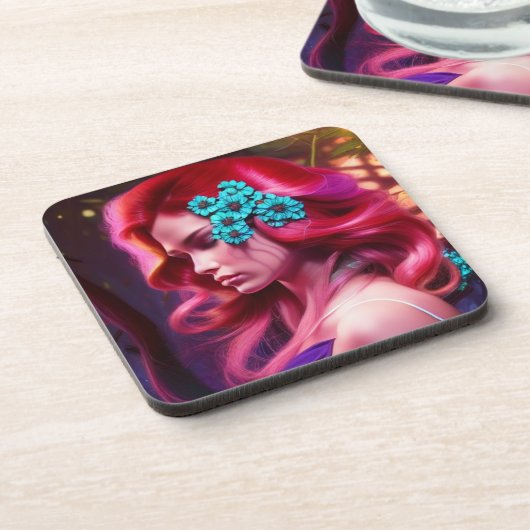 Dessous-de-verre Dame aux fleurs d'Artsy (Côté gauche)