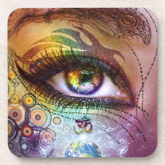 Dessous de verre d'amour et de lumière d'oeil (Devant)