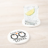 Dessous de verre d'amour pingouin (Côté)