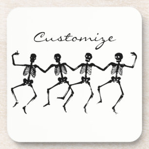 Dessous-de-verre Dancing Skeletons Halloween Thunder_Cove
