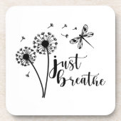 Dessous-de-verre Dandelion Dragonfly Just Breathe (Devant)