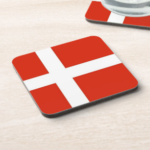 Dessous-de-verre Dannebrog; le drapeau officiel du Danemark
