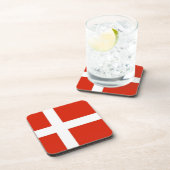 Dessous-de-verre Dannebrog; le drapeau officiel du Danemark (Côté Droit)