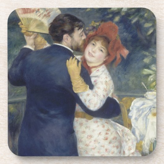 Dessous-de-verre Danse de Pays - Renoir Impressionniste peinture (Devant)