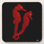 Dessous-de-verre Danse Des Chevaux De Mer (Rouge) (Devant)