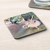 Dessous-de-verre Danseur avec un bouquet de fleurs d'Edgar Degas (Côté gauche)