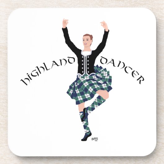 Dessous-de-verre Danseuse Highland Écossaise - Fling (Devant)