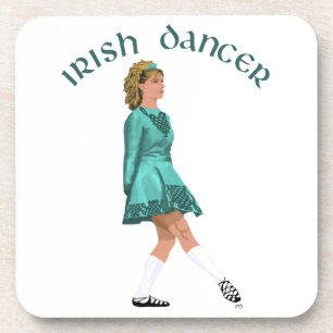 Dessous-de-verre Danseuse Irlandaise en Soft Shoe Turquoise