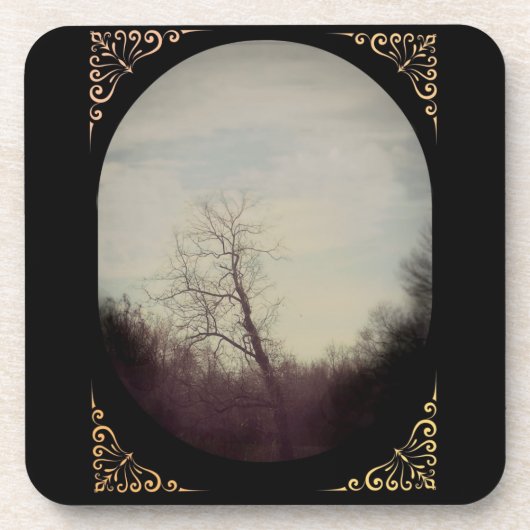 Dessous de verre d'arbre hivernal (Devant)