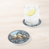 Dessous de verre d'art de l'ours polaire Art autoc (Côté)