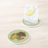 Dessous de verre d'art du panier de fruits en osie (Côté)