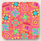 Dessous de verre d'art Red Quilt Block (Devant)