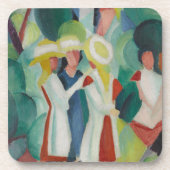 dessous de verre d'art "Trois filles" (Devant)