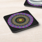 Dessous-de-verre Darts Mandala - néon 2 (Côté gauche)
